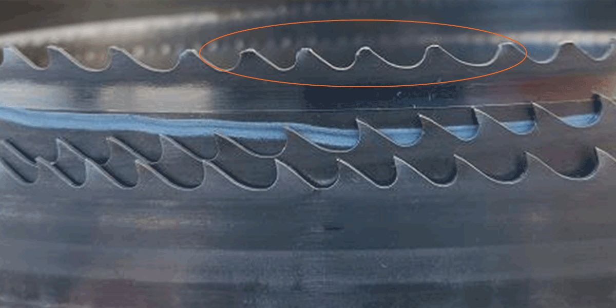 Band saw blade tooth stripping technical analysis