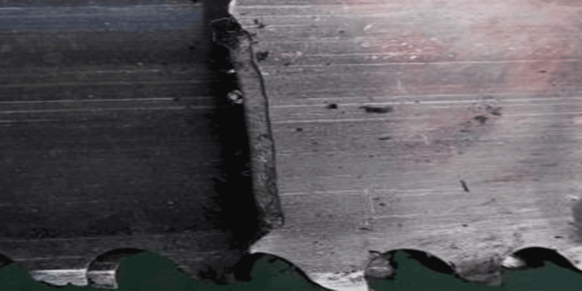 Band saw blade fracture at weld zone