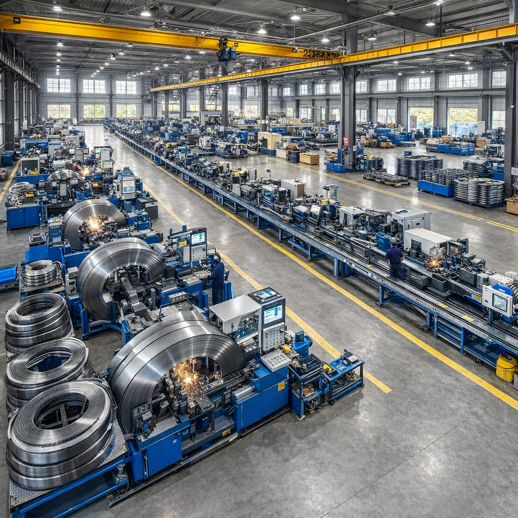 automatic band saw blade production line workshop in China